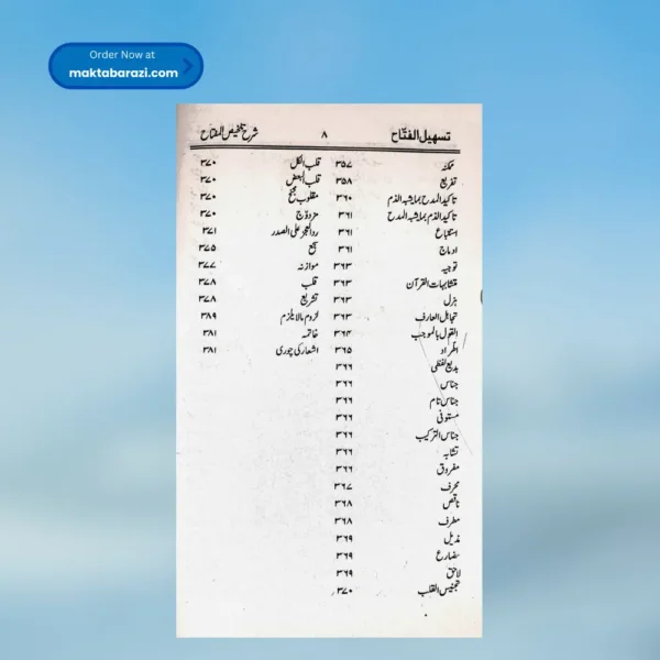 Tasheel ul Fatah Sharah Talkhees ul Miftah تسہیل الفتاح شرح اردو تلخیص المفتاح